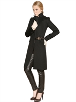 SALVATORE FERRAGAMO - CASHMERE DOUBLE CLOTH COAT - BLACK