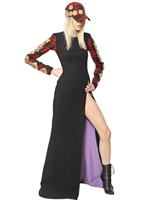 FAUSTO PUGLISI - BESTICKTES KLEID AUS WOLLKREPP MIT SCHOTTENMUSTER - MULTI