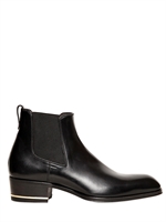 MAX VERRE - BRUSHED LEATHER ANKLE BOOTS - BLACK