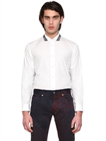 MARC JACOBS - COTTON POPLIN AND LACE SHIRT - WHITE