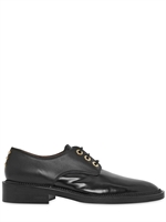 GIVENCHY - 20MM BRUSHED CALF LEATHER LACE-UP SHOES - BLACK