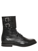 SAINT LAURENT - RANGERS TWO BUCKLE BOOTS - BLACK