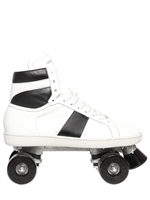 SAINT LAURENT - LEATHER SNEAKER STYLE ROLLER SKATES - WHITE