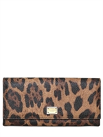 DOLCE & GABBANA - LANGE BRIEFTASCHE MIT LEOPARDENDRUCK - LEOPARD