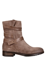 ALBERTO FERMANI - 20MM BELTED SUEDE BOOTS - TAUPE