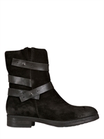 ALBERTO FERMANI - 20MM BELTED SUEDE BOOTS - BLACK