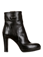 ALBERTO FERMANI - 100MM ZIPPED NAPPA LEATHER BOOTS - BLACK
