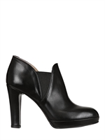 ALBERTO FERMANI - 100MM NAPPA LEATHER LOW ANKLE BOOTS - BLACK