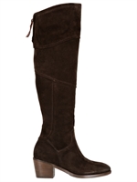 ALBERTO FERMANI - 60MM SUEDE TALL BOOTS - BROWN