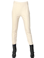 CHLOE' - WOOL JERSEY TROUSERS - IVORY