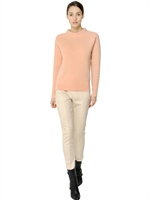 CHLOE' - CASHMERE KNIT SWEATER - LIGHT PINK