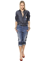 DSQUARED - STRETCH-OVERALL AUS BAUMWOLLDENIM - BLAU