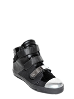 UNDERGROUND - TRIPLE STRAP LEATHER SNEAKERS - BLACK