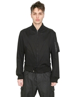Y-3 - REVERSIBLE COTTON GABARDINE BOMBER - BLACK/GREY