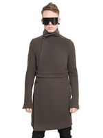 RICK OWENS - MILITÄRMANTEL AUS GEFILZTER WOLLE UND KASCHMIR - DUNKLER STAUB