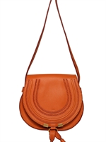 CHLOE' - SMALL MARCIE LEATHER CROSS BODY BAG - INDIAN SUMMER