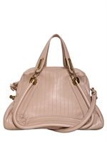 CHLOE' - MEDIUM PARATY STITCHED LEATHER BAG - TEA PETAL