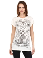 NICOLAI LILIN FOR HAPPINESS - BEDRUCKTES JERSEY-T-SHIRT - WEIß