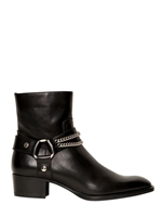 SAINT LAURENT - 40MM ROCK ZIPPED CALFSKIN BOOTS - BLACK