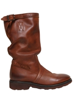 BIKKEMBERGS - VINTAGED LEATHER BOOTS - BROWN