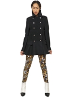 KENZO - DOUBLE BREASTED WOOL COAT - BLACK