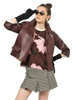 MARNI - KURZE JACKE AUS NAPPALEDER - BORDEAUX