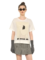 MARNI - PRINTED STRETCH COTTON T-SHIRT - WHITE
