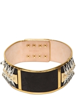 BALMAIN - 75MM CRYSTAL & SUEDE HIGH WAISTED BELT - BLACK