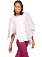 MUGLER - COTTON POPLIN SHIRT - WHITE