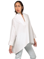 MUGLER - COTTON POPLIN SHIRT - WHITE