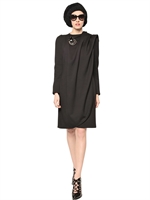 GIORGIO ARMANI - JERSEY WOOL SCARF - BLACK