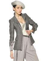 GIORGIO ARMANI - VISCOSE JACQUARD MATELASSÉ JACKET - GREY