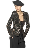 GIORGIO ARMANI - CRYSTAL AND VISCOSE JERSEY JACKET - MULTI