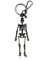 ALEXANDER MCQUEEN - METAL SKELETON KEY HOLDER - GUN METAL