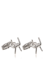 ALEXANDER MCQUEEN - BARBED WIRE METAL CUFFLINKS - SILVER
