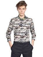 CARVEN - ICELAND PRINTED COTTON POPLIN SHIRT - MULTI GREY