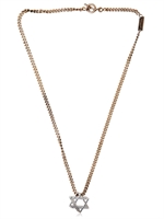 SAINT LAURENT - STAR OF DAVID PENDANT NECKLACE - SILVER