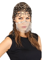 IDRISS GUELAI ATELIER - ARABISCHE MASKE - SCHWARZ/SILBER