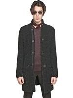 JOHN VARVATOS - MANTEL AUS WOLL/MOHAIRBOUCLÉ - SCHWARZ
