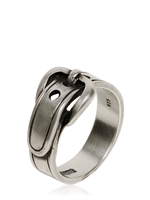 ANN DEMEULEMEESTER - SILVER BUCKLE RING - SILVER