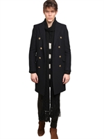 SAINT LAURENT - KOMPAKTER CABAN AUS GEFILZTER WOLLE - NAVYBLAU
