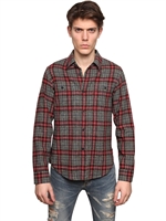 SAINT LAURENT - TARTAN WOOL - GREY/RED