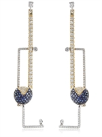 FEDERICO PRIMICERI - LEVEL 256 COLLECTION EARRINGS - MULTI DIAMONDS