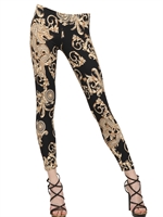 VERSACE UNDERWEAR - BEDRUCKTE LEGGINGS AUS VISKOSEJERSEY - SCHWARZ/GOLD