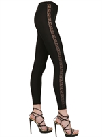 VERSACE UNDERWEAR - LYCRALEGGINGS MIT AUSBRENNERLOGO - SCHWARZ