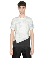 KENZO - PRINTED COTTON JERSEY T-SHIRT - SKY/BLACK