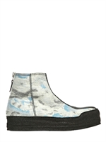 KENZO - DAY CLOUD BOILED WOOL BOOTS - LIGHT BLUE