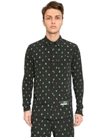 ADIDAS BY OPENING CEREMONY - PAISLEY PRINTED TECHNO TWILL SHIRT - BLACK/GREEN