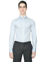 LARUSMIANI - 14-STEP HANDMADE ROUNDED COLLAR SHIRT - SKY BLUE