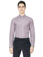 LARUSMIANI - 14-STEP HANDMADE HOUNDSTOOTH CHECK SHIRT - WHITE/RED/BLUE